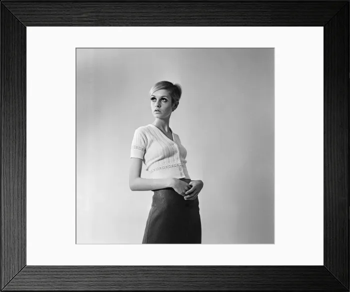 Framed Print : Twiggy - (born Leslie Hornby, and married name Leslie Lawson)