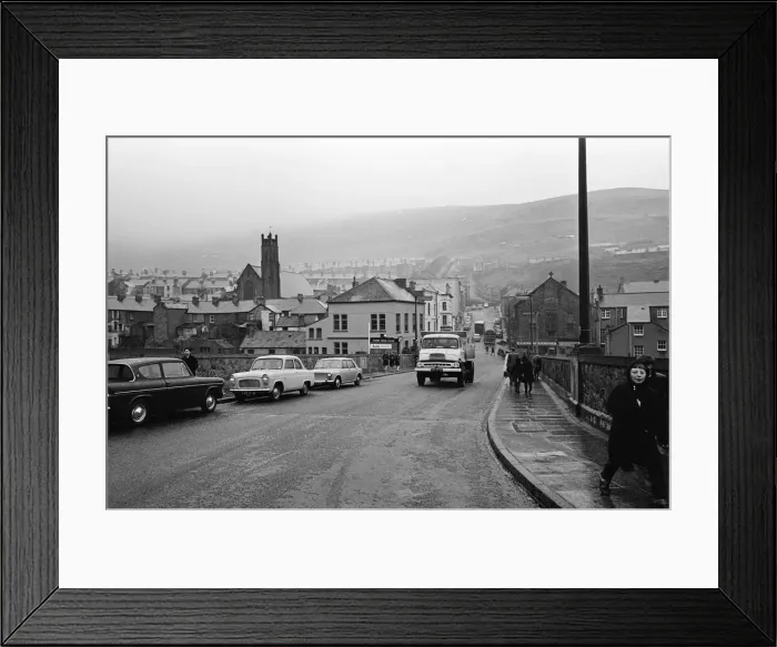 Framed Print : Abertillery, the largest town of the Ebbw Fach valley in what was the historic county of Framed Print : Abertillery, the largest town of the Ebbw Fach valley in what was the historic county of