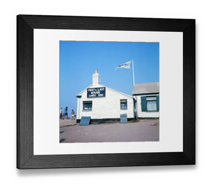 Framed Print : First & Last House in Lands End, Cornwall. 19th August 1973 Framed Print : First & Last House in Lands End, Cornwall. 19th August 1973