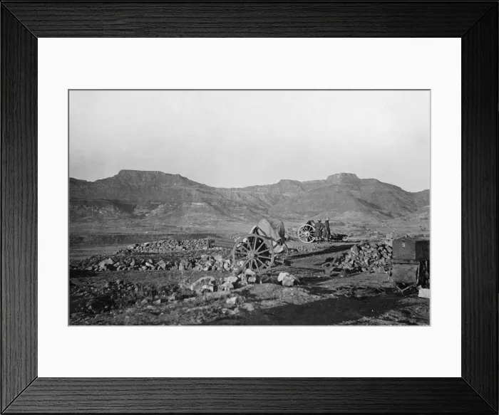 Framed Print : Abyssinian War Circa October 1935 Italian forces seen with 120mm gun near to Framed Print : Abyssinian War Circa October 1935 Italian forces seen with 120mm gun near to