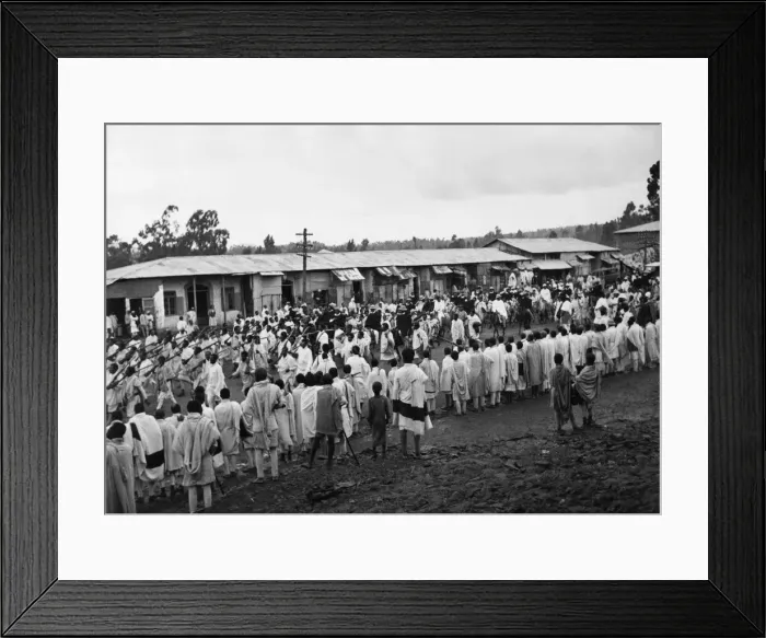 Framed Print : Abyssinian War September 1935. Tribesmen and Chieftains arriving in Addis Ababa to Framed Print : Abyssinian War September 1935. Tribesmen and Chieftains arriving in Addis Ababa to