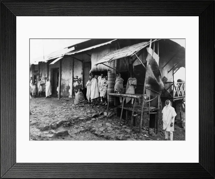 Framed Print : Abyssinian War September 1935 Families of Addis Ababa pose outside their houses as Framed Print : Abyssinian War September 1935 Families of Addis Ababa pose outside their houses as