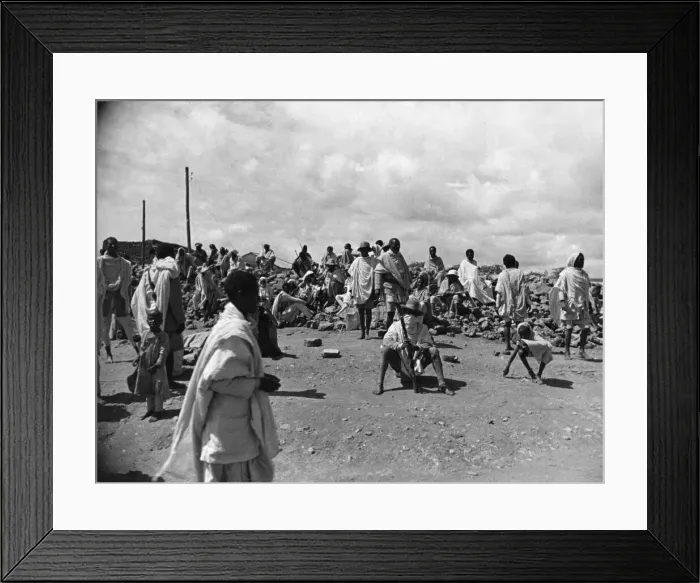 Framed Print : Abyssinian War September 1935 The Ethiopian Peasant army