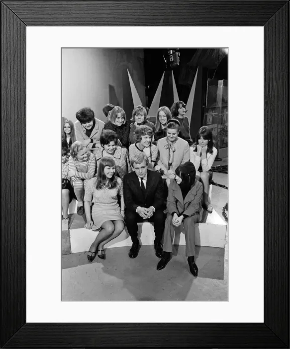 Framed Print : For a brief moment outside the Dorchester Hotel six students from Queen Mary