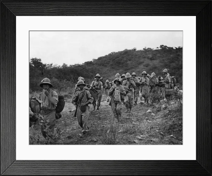Framed Print : Abyssinian War October 1935 Italian soldiers seen here advancing on Adowa Framed Print : Abyssinian War October 1935 Italian soldiers seen here advancing on Adowa