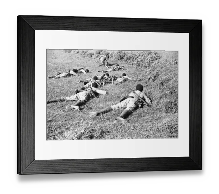 Framed Print : Abyssinian War September 1935 Soldiers of the Abyssinian regular army seen here