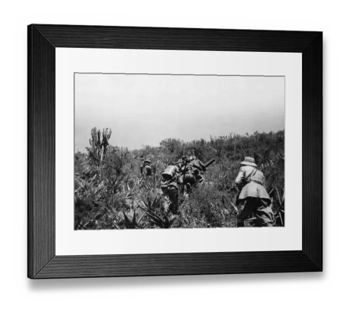 Framed Print : Abyssinian War October 1935 Italian infantry with machine guns follow in the wake Framed Print : Abyssinian War October 1935 Italian infantry with machine guns follow in the wake