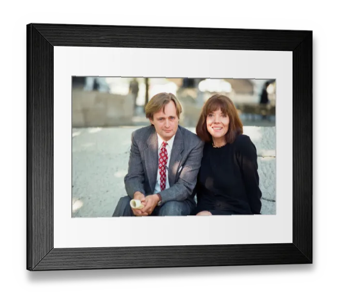 Framed Print : David McCallum and Diana Rigg at a photocall for the BBC TV series Mother Love