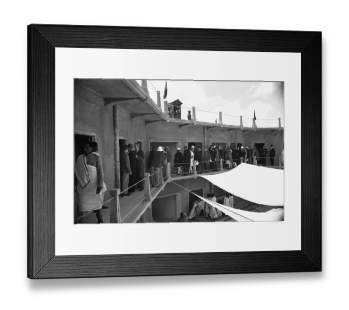Framed Print : Abyssinian Emperor Haile Selassie seen here during the Audis Abasa Prison Inspection