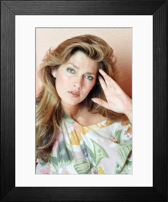 Framed Print : Caroline Tula Cossey, a model who is a transgender women Framed Print : Caroline Tula Cossey, a model who is a transgender women
