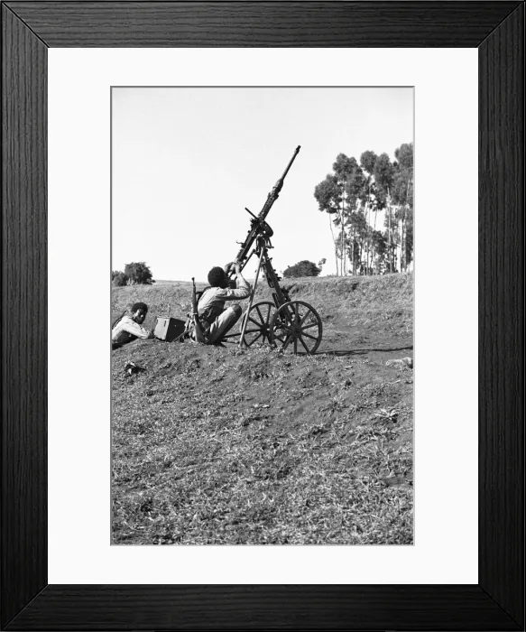 Framed Print : Abyssinian War September 1935 Abyssinian forces come under air attack on the Ogadan Framed Print : Abyssinian War September 1935 Abyssinian forces come under air attack on the Ogadan