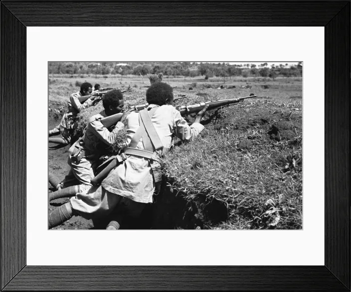 Framed Print : Abyssinian War September 1935 Soldiers of the Abyssinian regular army seen here Framed Print : Abyssinian War September 1935 Soldiers of the Abyssinian regular army seen here