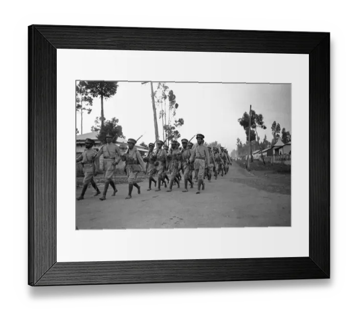 Framed Print : Abyssinian War September 1935 Abyssinian army seen passing through the streets of Framed Print : Abyssinian War September 1935 Abyssinian army seen passing through the streets of