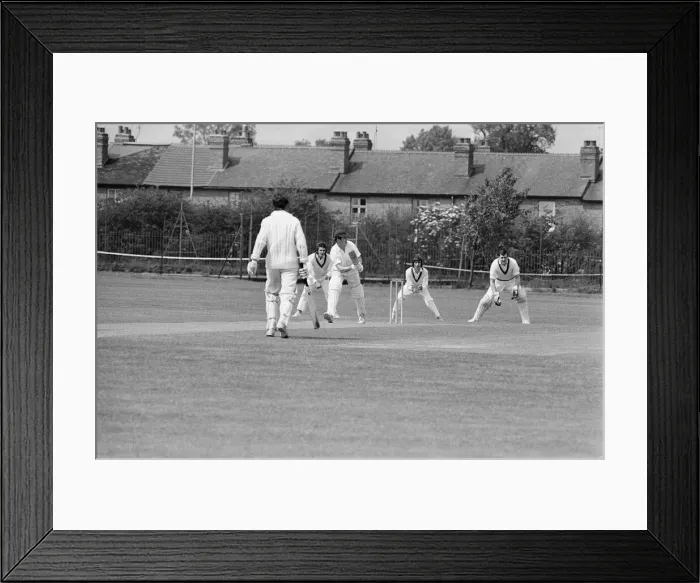 Framed Print : Standard v Alvis, Works League Cricket Match at Standard Cricket Ground. Tanners Lane Framed Print : Standard v Alvis, Works League Cricket Match at Standard Cricket Ground. Tanners Lane