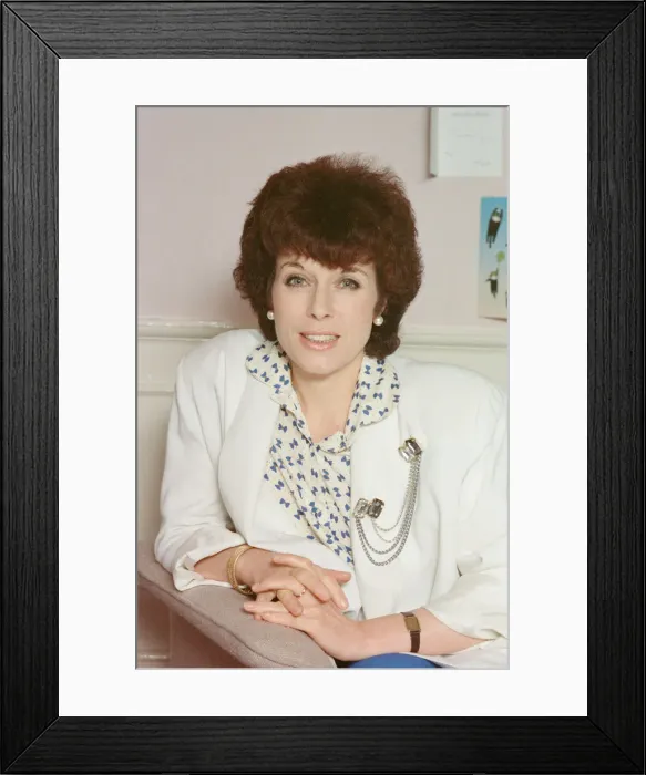 Framed Print : Jill Gascoine. Television actress, best known for her role as Detective Inspector Maggie