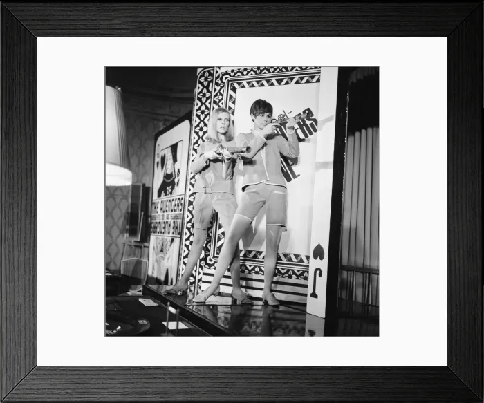 Framed Print : The Avengers Line, Fashion Show at The Palm Beach Casino, London, 4th January 1967 Framed Print : The Avengers Line, Fashion Show at The Palm Beach Casino, London, 4th January 1967