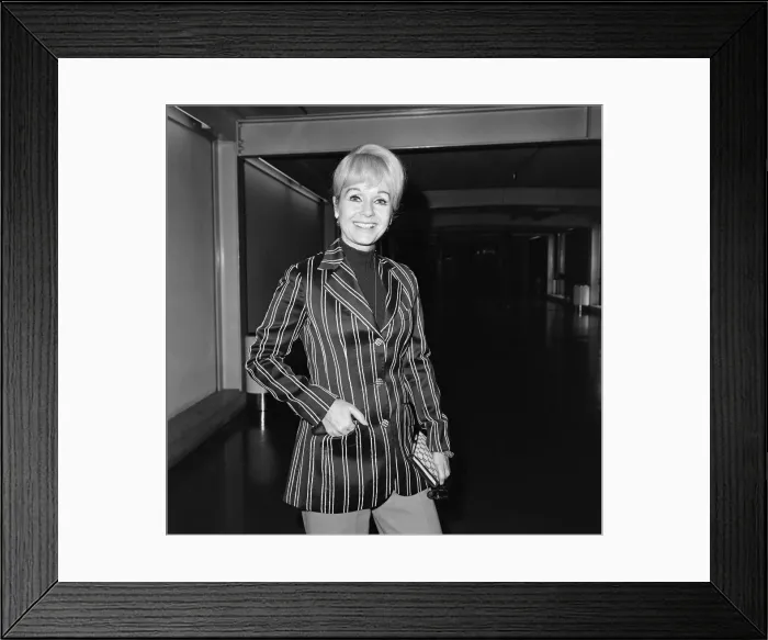 Framed Print : Film star Debbie Reynolds arrives at Heathrow Airport. 23rd July 1974