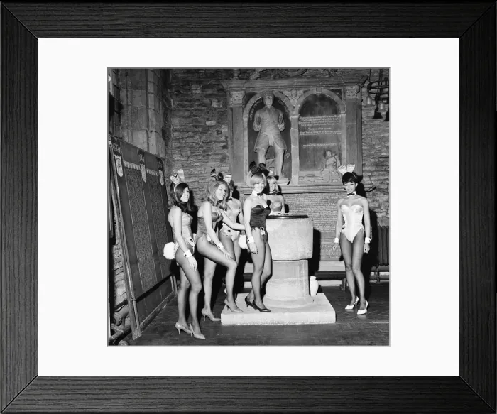 Framed Print : Bunny Girls from the Playboy Club in London visit Bunny Framed Print : Bunny Girls from the Playboy Club in London visit Bunny