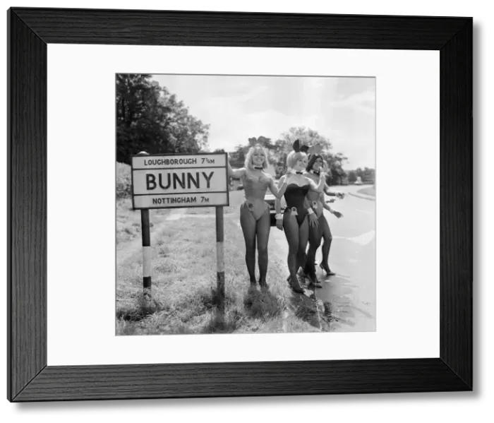 Framed Print : Bunny Girls from the Playboy Club in London visit Bunny Framed Print : Bunny Girls from the Playboy Club in London visit Bunny