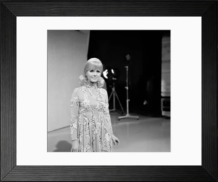 Framed Print : Debbie Reynolds appearing on set. February 1972