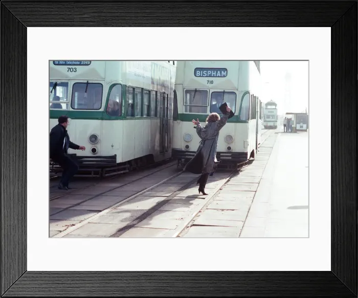 Framed Print : The cast of Coronation Street filming scenes for death of Alan Bradley Framed Print : The cast of Coronation Street filming scenes for death of Alan Bradley
