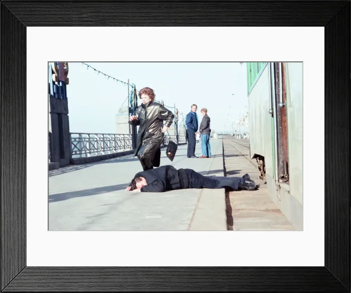 Framed Print : The cast of Coronation Street filming scenes for death of Alan Bradley Framed Print : The cast of Coronation Street filming scenes for death of Alan Bradley