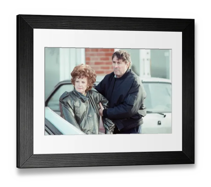 Framed Print : The cast of Coronation Street filming scenes for death of Alan Bradley Framed Print : The cast of Coronation Street filming scenes for death of Alan Bradley
