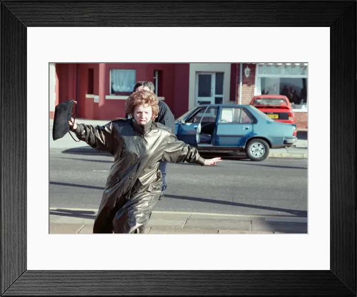 Framed Print : The cast of Coronation Street filming scenes for death of Alan Bradley Framed Print : The cast of Coronation Street filming scenes for death of Alan Bradley