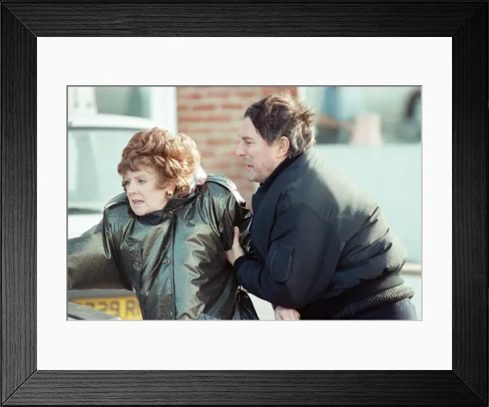Framed Print : The cast of Coronation Street filming scenes for death of Alan Bradley Framed Print : The cast of Coronation Street filming scenes for death of Alan Bradley