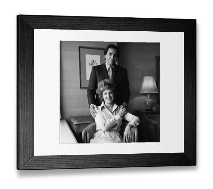 Framed Print : John and Barbara Knox photographed in their suite at the Park Tower Hotel, Knightsbridge Framed Print : John and Barbara Knox photographed in their suite at the Park Tower Hotel, Knightsbridge