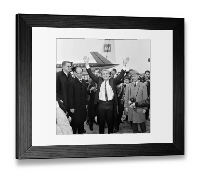 Framed Print : David McCallum, actor who plays the role of secret agent Illya Kuryakin in NBC show