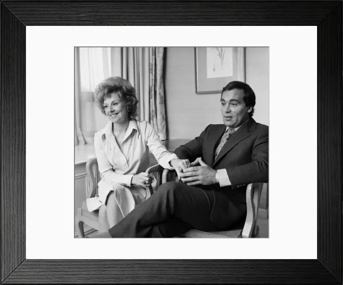 Framed Print : John and Barbara Knox photographed in their suite at the Park Tower Hotel, Knightsbridge Framed Print : John and Barbara Knox photographed in their suite at the Park Tower Hotel, Knightsbridge