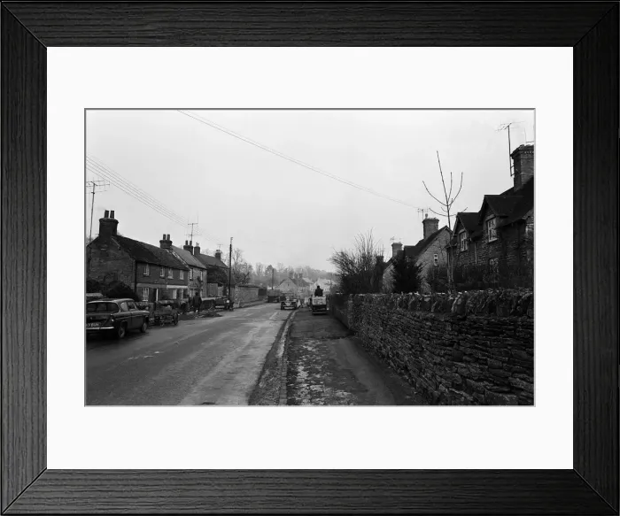 Framed Print : The village of Bladon, Oxfordshire. 25th January 1965
