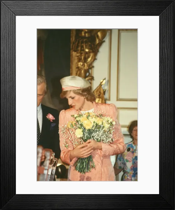 Framed Print : Princess Diana meets and greets the people of Warwick, in Warwickshire Framed Print : Princess Diana meets and greets the people of Warwick, in Warwickshire