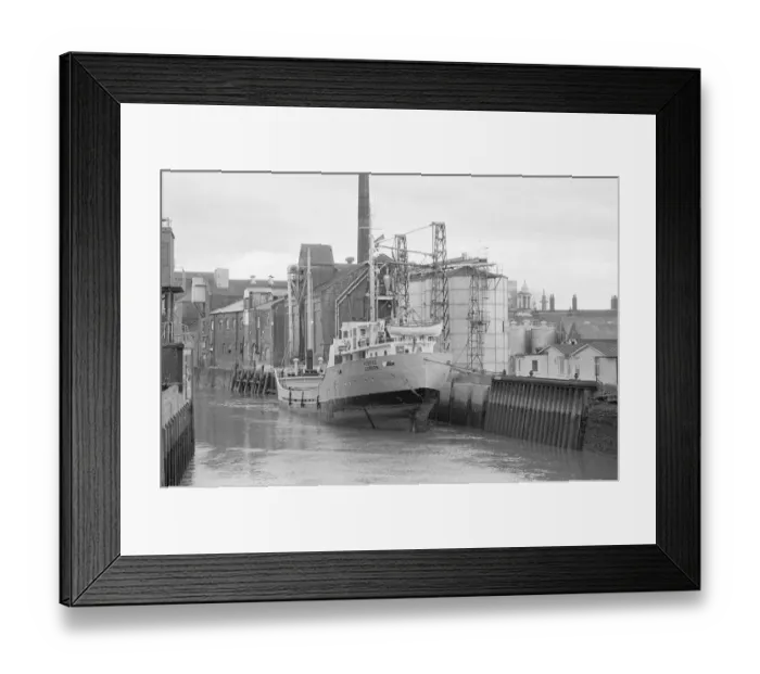 Framed Print : The Coaster Hydrus seen here moored in the River Hull 17th January 1983 Framed Print : The Coaster Hydrus seen here moored in the River Hull 17th January 1983