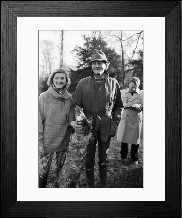 Framed Print : Michael Heseltine, pictured at his home with his wife Ann Framed Print : Michael Heseltine, pictured at his home with his wife Ann