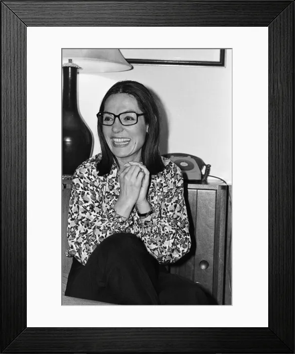 Framed Print : Greek singer Nana Mouskouri. 9th March 1979