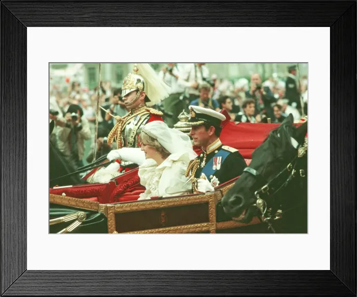 Framed Print : Prince Charles and Princess Diana get married. Picture taken after Framed Print : Prince Charles and Princess Diana get married. Picture taken after