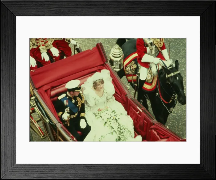 Framed Print : Prince Charles and Princess Diana get married. Picture taken after Framed Print : Prince Charles and Princess Diana get married. Picture taken after