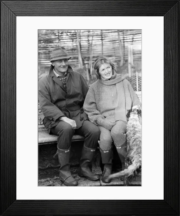 Framed Print : Michael Heseltine, pictured at his home with his wife Ann Framed Print : Michael Heseltine, pictured at his home with his wife Ann