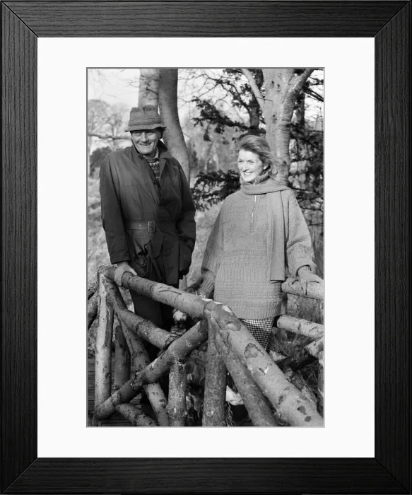 Framed Print : Michael Heseltine, pictured at his home with his wife Ann