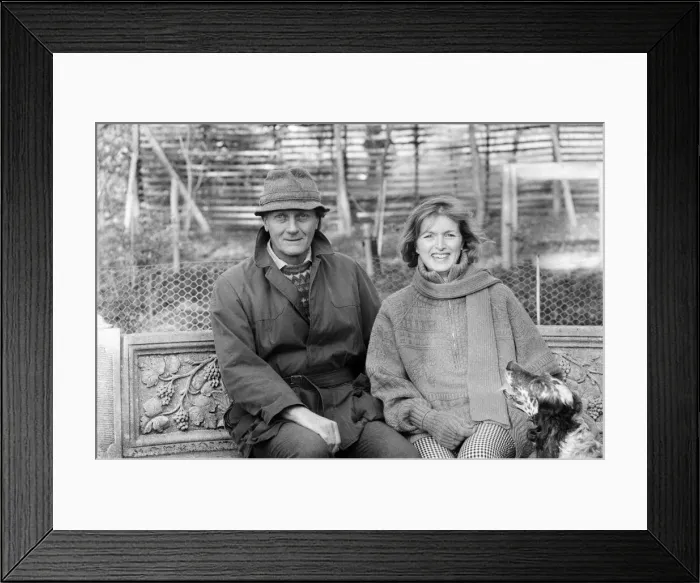 Framed Print : Michael Heseltine, pictured at his home with his wife Ann Framed Print : Michael Heseltine, pictured at his home with his wife Ann