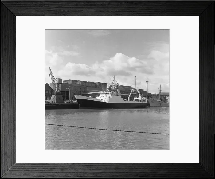 Framed Print : The trawler Cs Forester returning to St Andrews Dock after a day of sea trials in