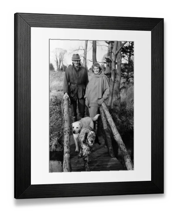 Framed Print : Michael Heseltine, pictured at his home with his wife Ann Framed Print : Michael Heseltine, pictured at his home with his wife Ann