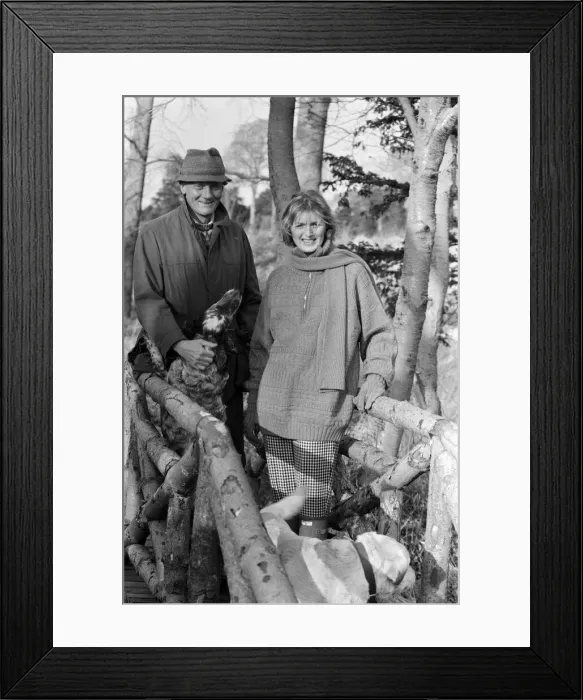 Framed Print : Michael Heseltine, pictured at his home with his wife Ann Framed Print : Michael Heseltine, pictured at his home with his wife Ann