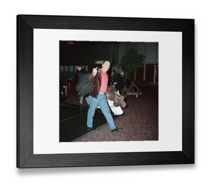 Framed Print : American actor Robert Duvall leaving Heathrow Airport for New York on Concorde