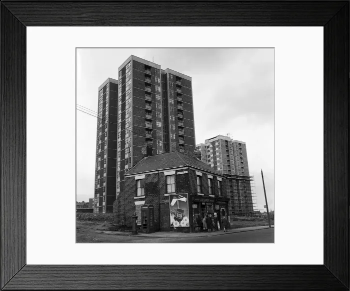 Framed Print : New flats and old buildings side by side in Newcastle upon Tyne, Tyne and Wear Framed Print : New flats and old buildings side by side in Newcastle upon Tyne, Tyne and Wear