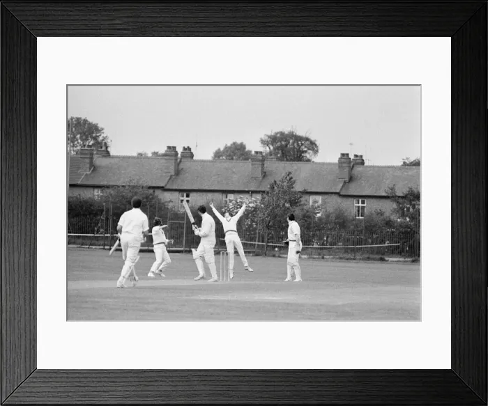 Framed Print : Standard v Alvis, Works League Cricket Match at Standard Cricket Ground. Tanners Lane Framed Print : Standard v Alvis, Works League Cricket Match at Standard Cricket Ground. Tanners Lane