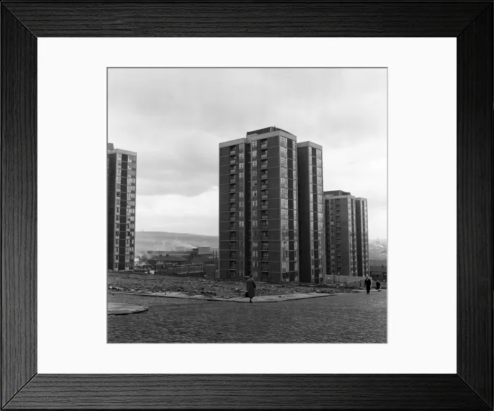 Framed Print : New flats and old buildings side by side in Newcastle upon Tyne. 30th April 1964 Framed Print : New flats and old buildings side by side in Newcastle upon Tyne. 30th April 1964