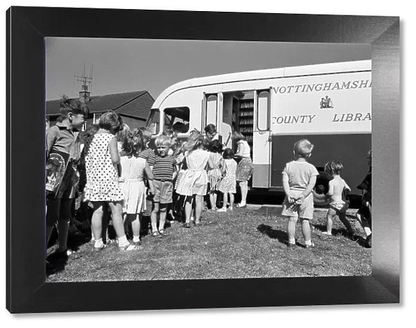 Mobile childrens library in Nottinghamshire, 26th August 1964